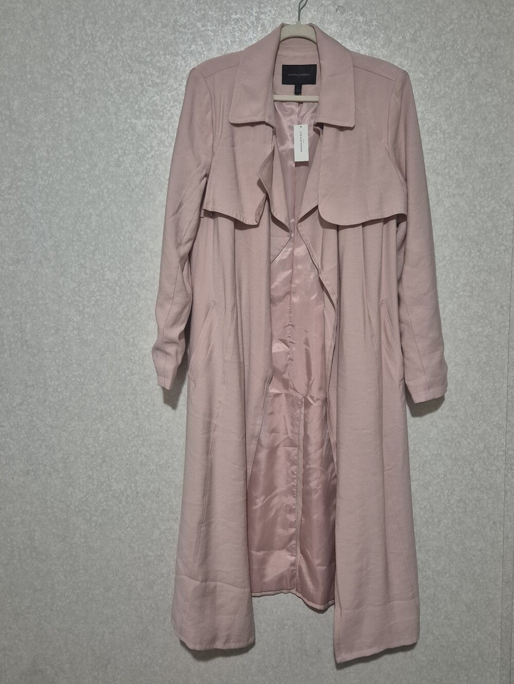 NWT Banana Republic Pale Pink Trench Coat..SIZE:L - Picture 2 of 14